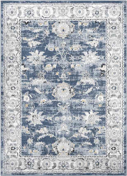 Molenveld Traditional Dark Blue Area Rug