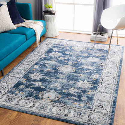 Molenveld Traditional Dark Blue Area Rug