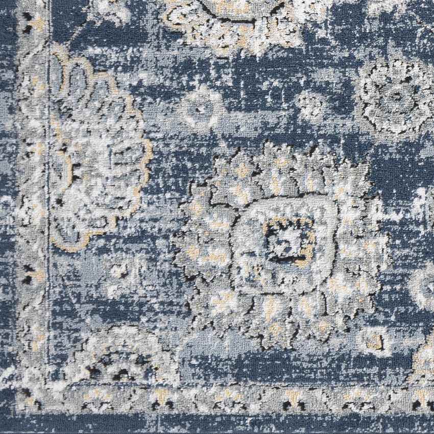 Mosbulten Traditional Navy Area Rug