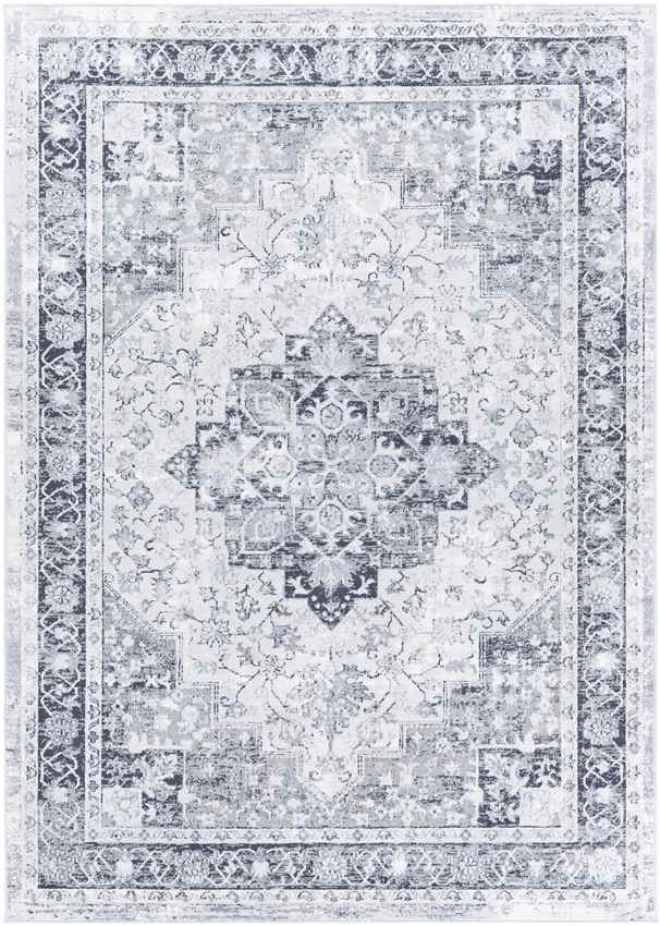 Lester Traditional Charcoal Area Rug