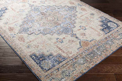 Tadcaster Traditional Bright Blue Area Rug