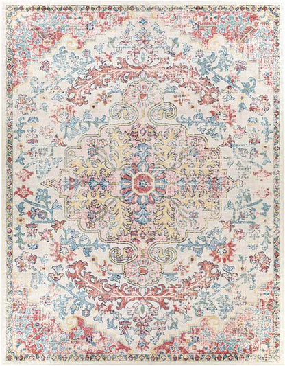 Gimel Traditional Bright Red Area Rug