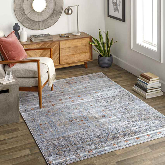 Vlierden Traditional Blue Area Rug