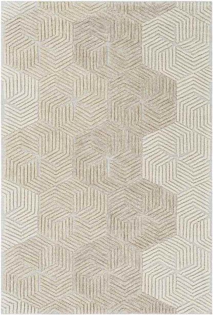 Zaarvlaas Modern Cream Area Rug
