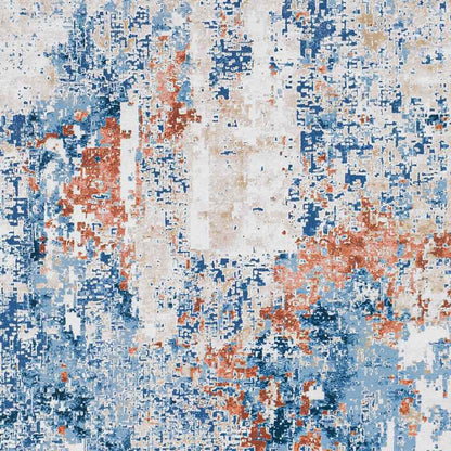 Zittard Modern Blue Area Rug