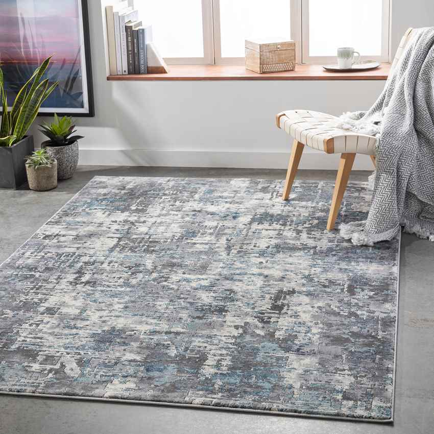 Rimpeld Modern Teal Area Rug