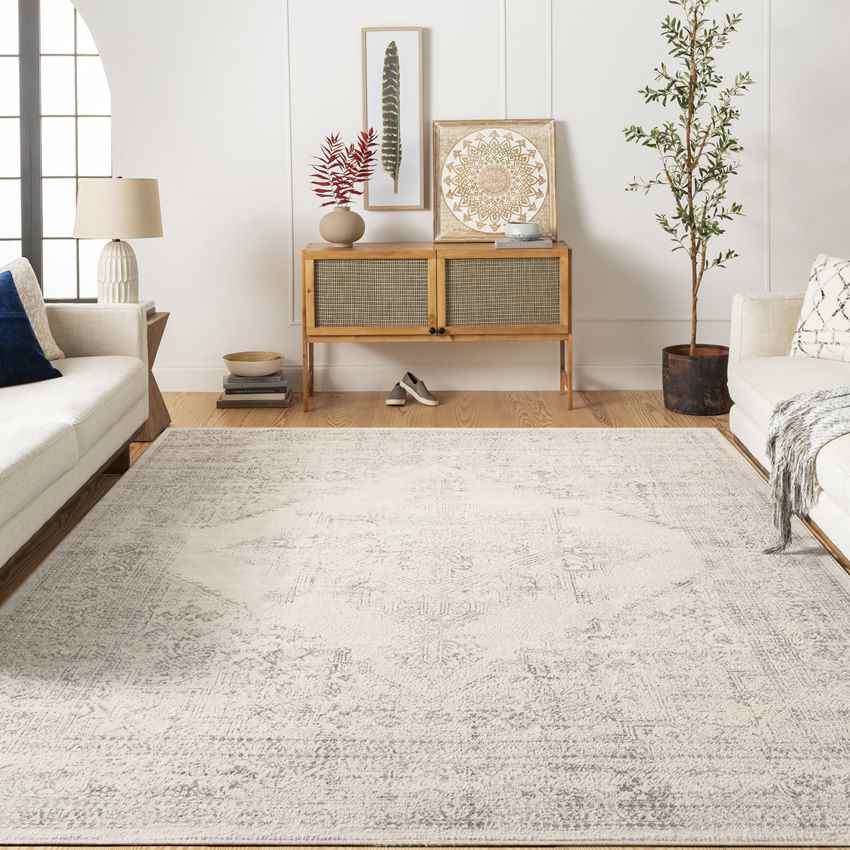 Ulvend Traditional Cream Area Rug
