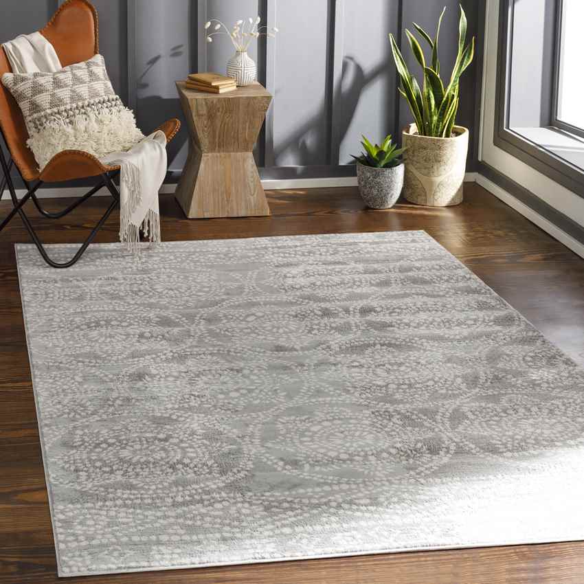Voulwames Global Medium Gray Area Rug