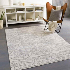 Voulwames Global Light Gray Area Rug