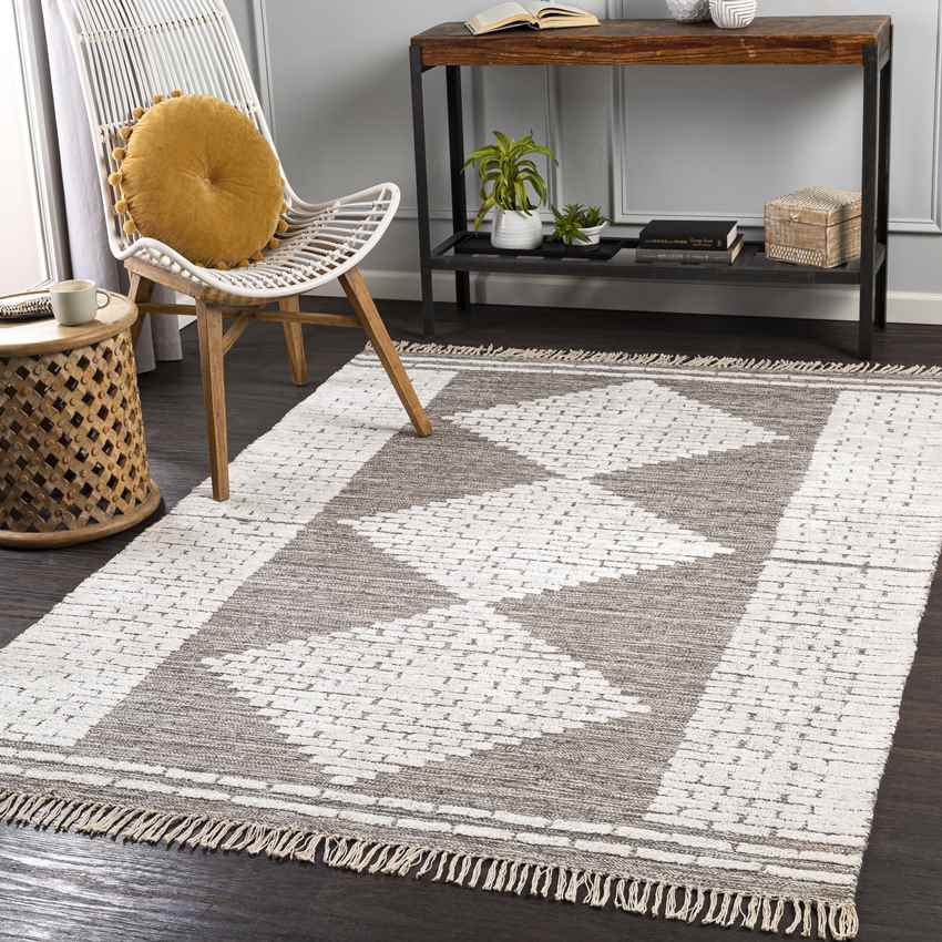 Zelen Global White Area Rug