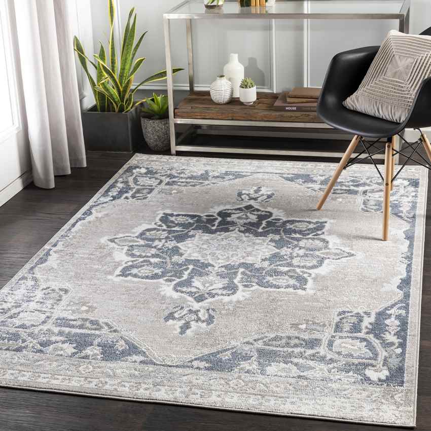 Barnflair Traditional Light Gray Area Rug