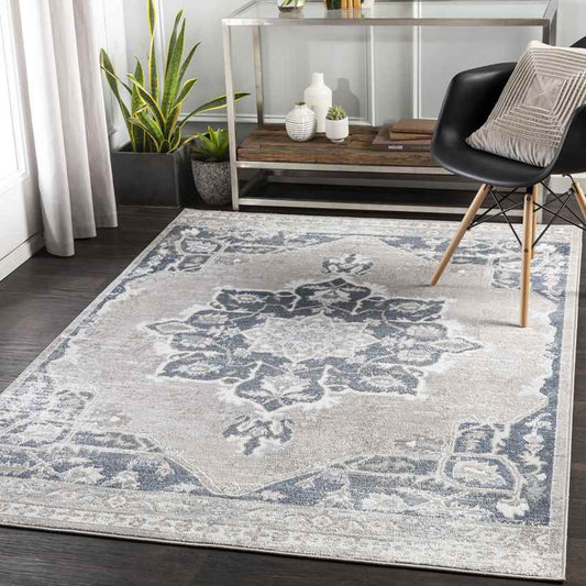 Barnflair Traditional Light Gray Area Rug