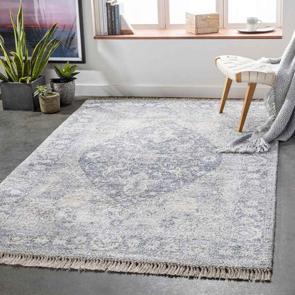 Delfzijl Traditional Pale Blue Area Rug