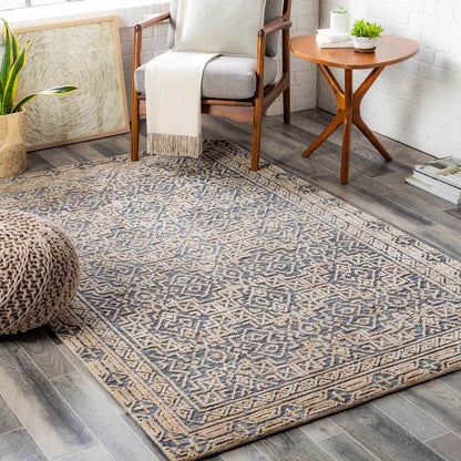 Glimmen Traditional Blue Area Rug