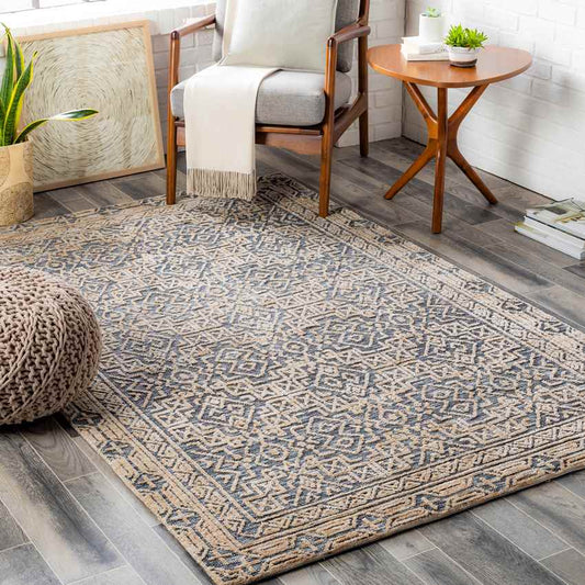 Glimmen Traditional Blue Area Rug