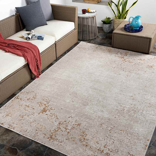 Hekkum Modern Light Beige Area Rug