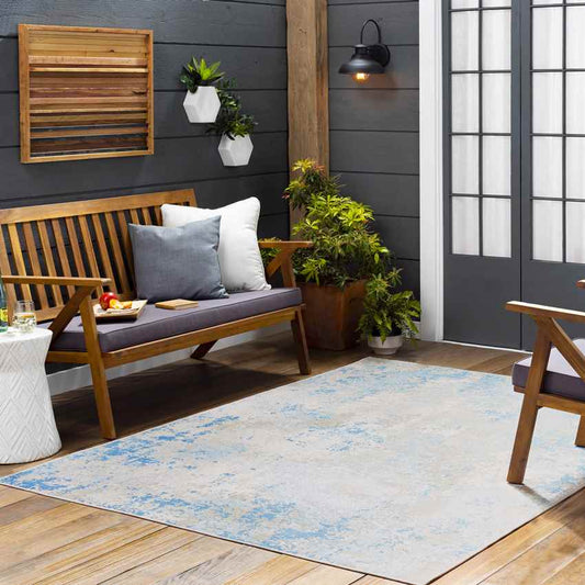 Hellum Modern Blue Area Rug