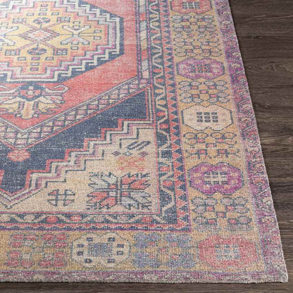 Hoogezand Traditional Bright Yellow Area Rug
