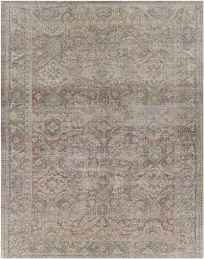Hoogkerk Traditional Olive Area Rug
