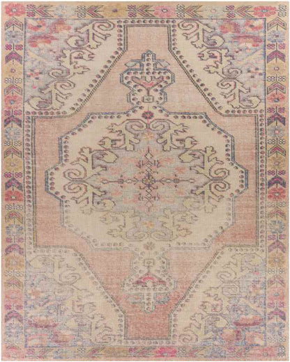Kolham Traditional Bright Orange Area Rug
