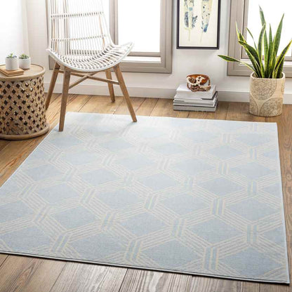 Leegkerk Modern Ice Blue Area Rug
