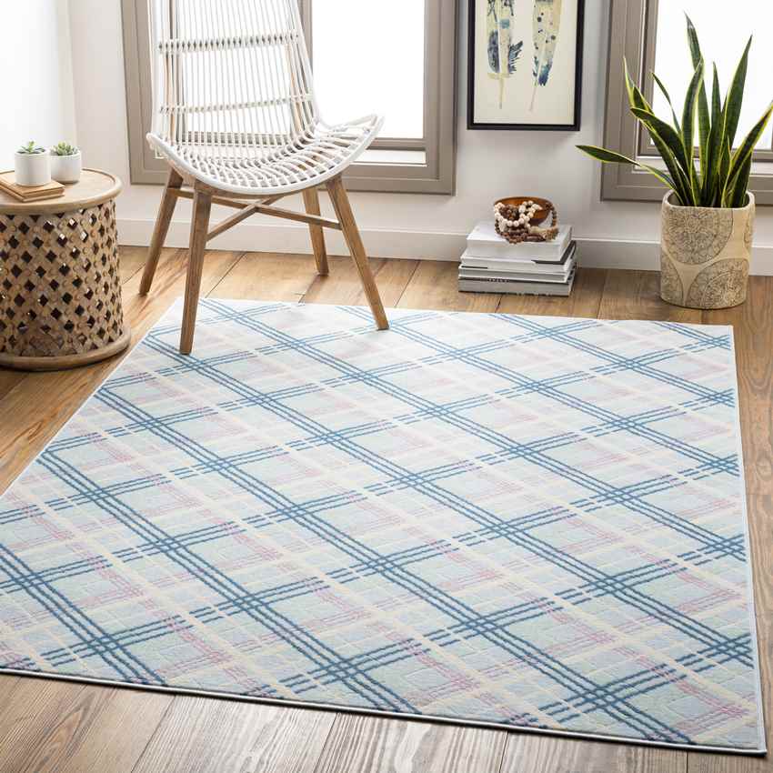 Leens Modern Blue Area Rug