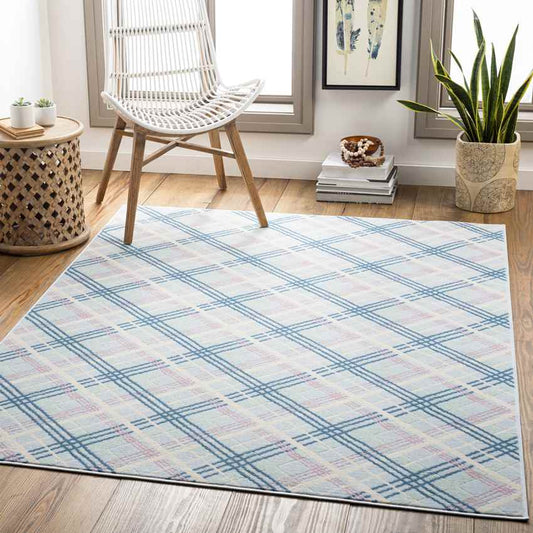 Leens Modern Blue Area Rug