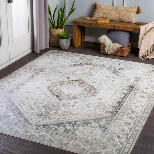 Morige Traditional Medium Gray Area Rug