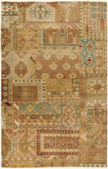 Plak Traditional Burnt Orange Area Rug