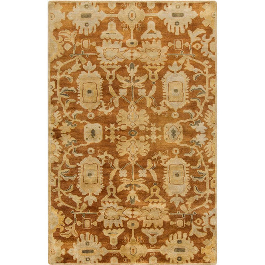 Posterenk Traditional Burnt Orange Area Rug