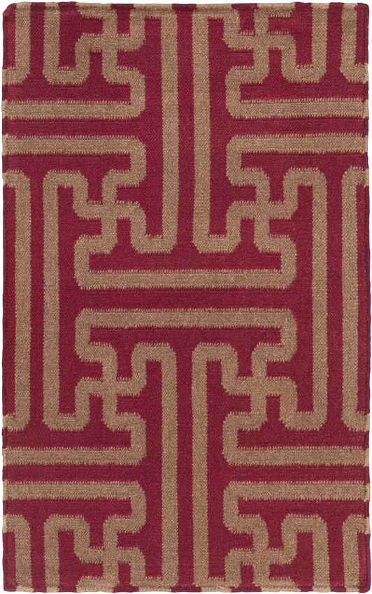 Zuiderrot Modern Dark Red Area Rug