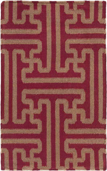 Zuiderrot Modern Dark Red Area Rug
