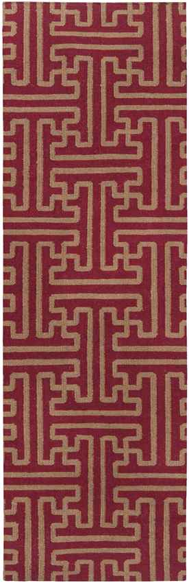 Zuiderrot Modern Dark Red Area Rug