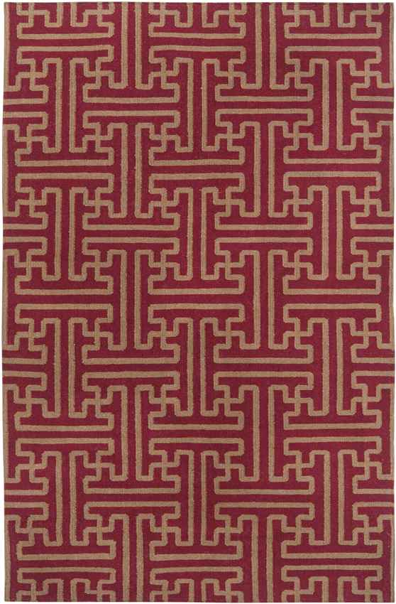 Zuiderrot Modern Dark Red Area Rug