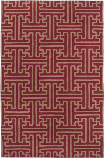 Zuiderrot Modern Dark Red Area Rug