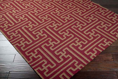 Zuiderrot Modern Dark Red Area Rug
