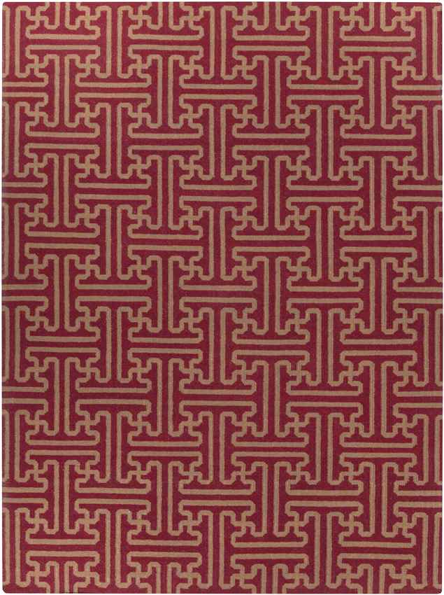 Zuiderrot Modern Dark Red Area Rug