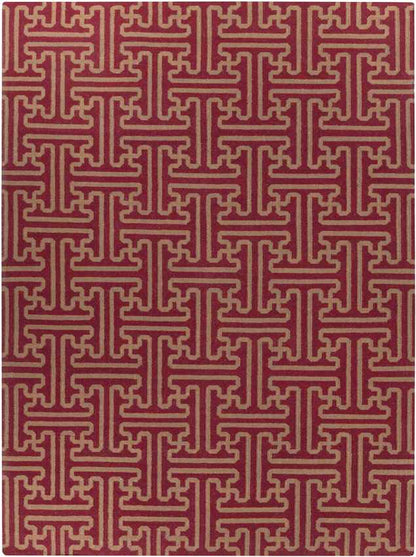 Zuiderrot Modern Dark Red Area Rug