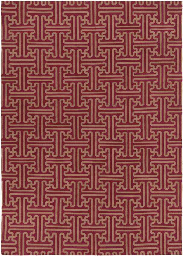 Zuiderrot Modern Dark Red Area Rug