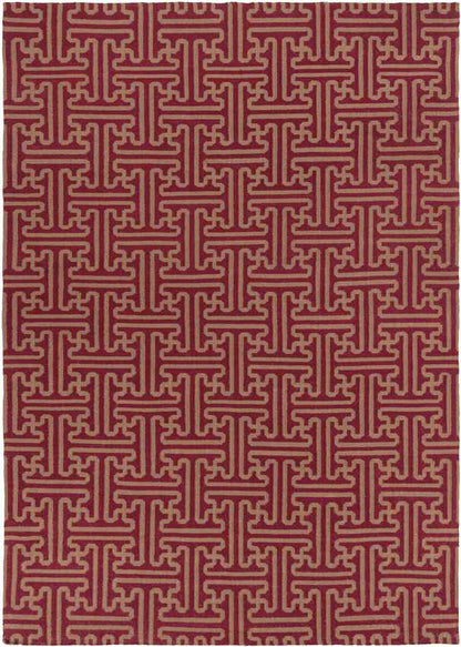 Zuiderrot Modern Dark Red Area Rug