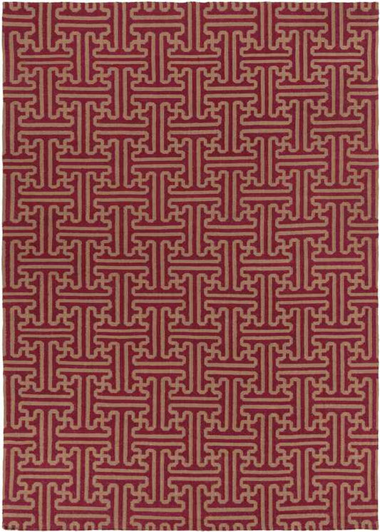 Zuiderrot Modern Dark Red Area Rug
