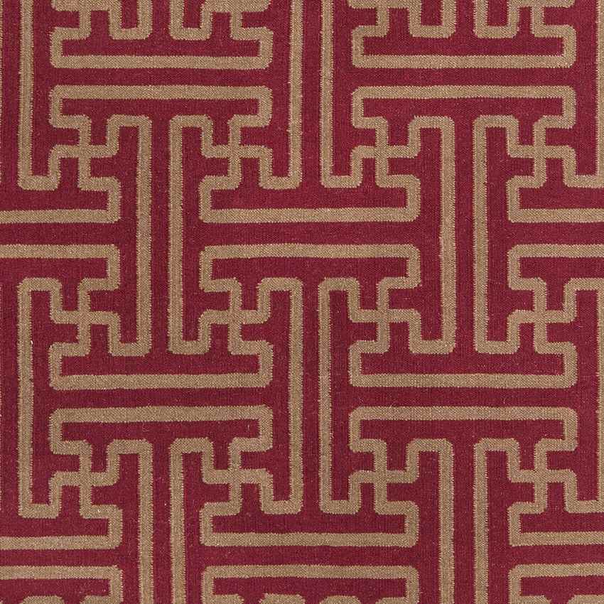 Zuiderrot Modern Dark Red Area Rug