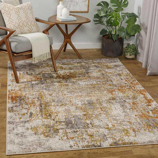 Du Quoin Modern Orange Area Rug