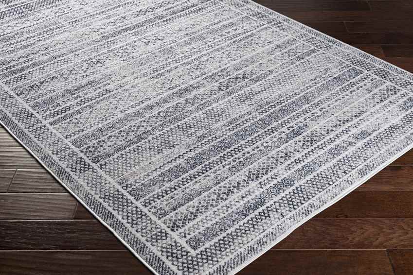 North Henderson Traditional Silver Gray Area Rug