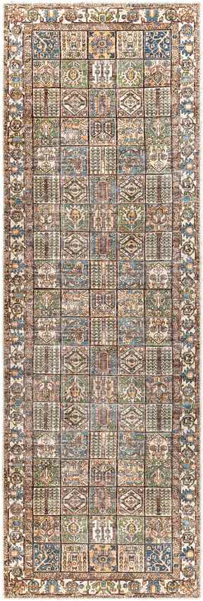 West Dundee Traditional Mocha Washable Area Rug
