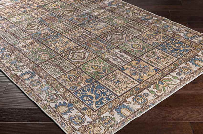 West Dundee Traditional Mocha Washable Area Rug