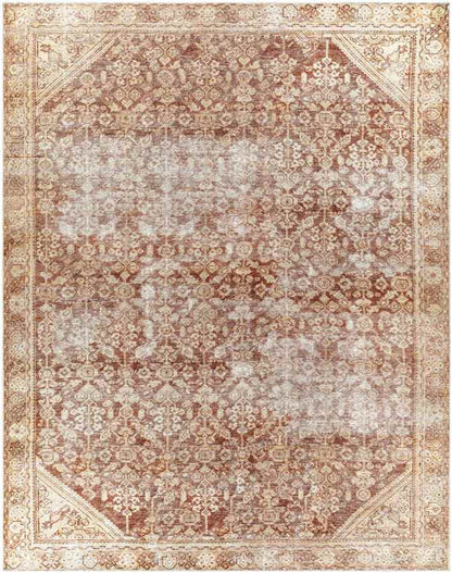 West Point Traditional Saffron Washable Area Rug