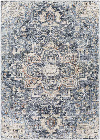 Tippecanoe Traditional Navy Area Rug