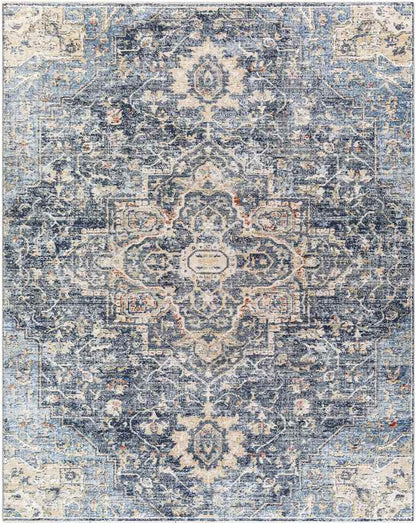 Tippecanoe Traditional Navy Area Rug