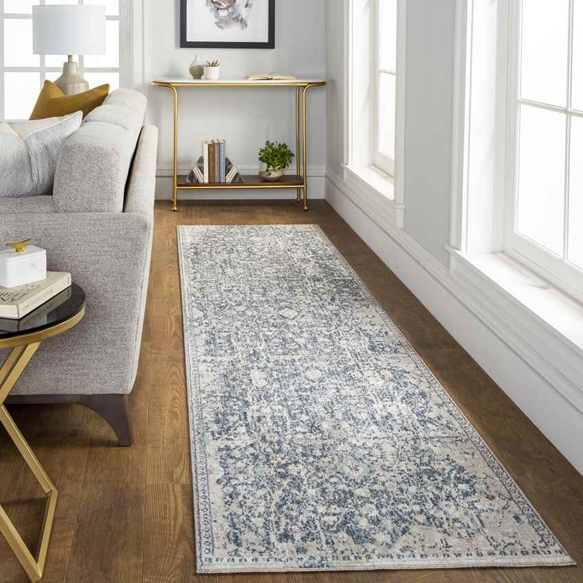 Blackford Traditional Navy Area Rug